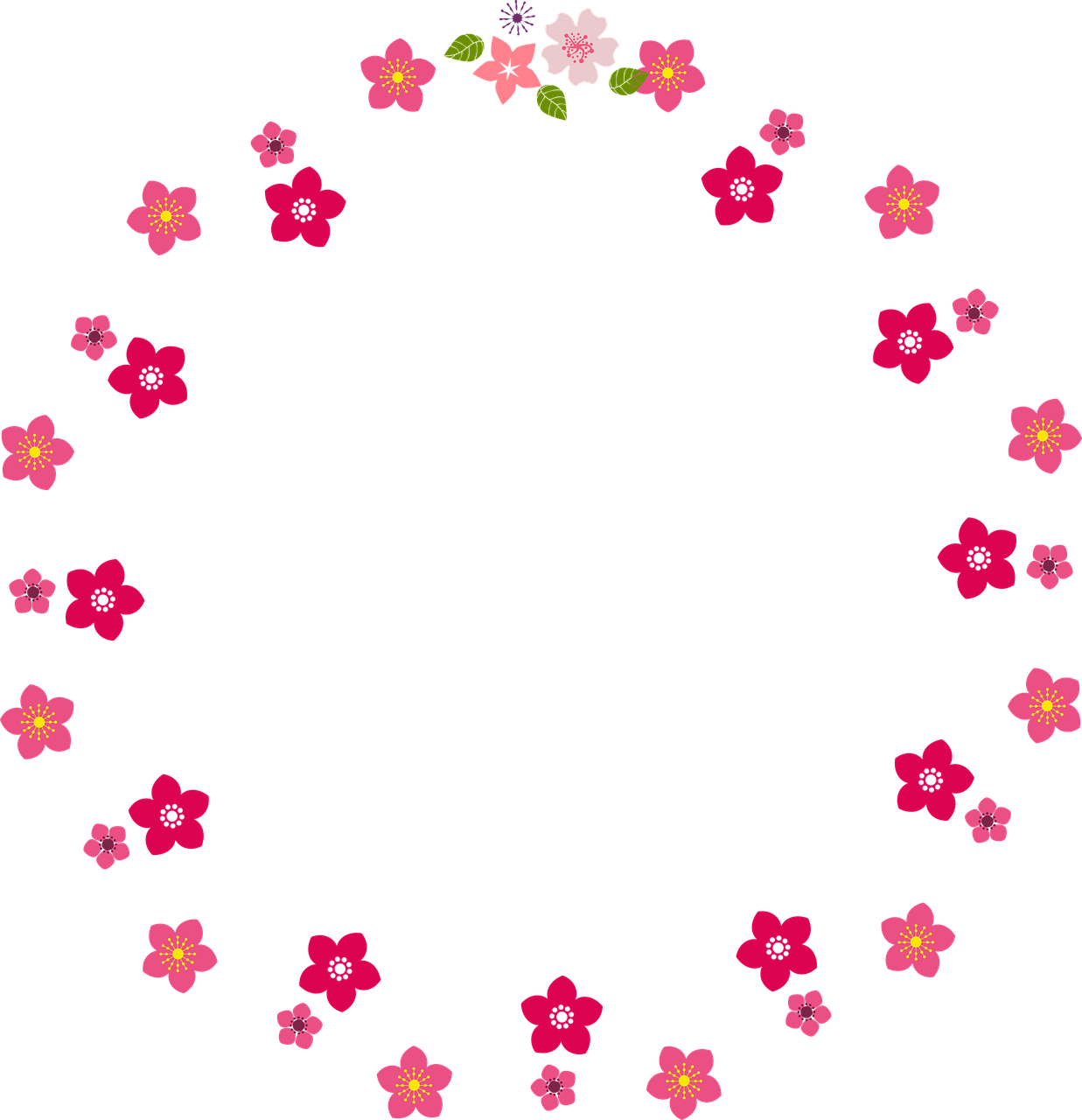 Verges Floral Frame Circle Miscellaneous PNG