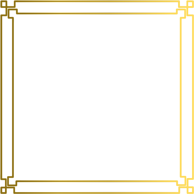 Abstract Miscellaneous Gold Frame PNG