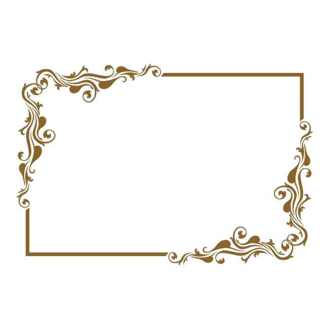 Gold Frame Airspace Retro Miscellaneous PNG