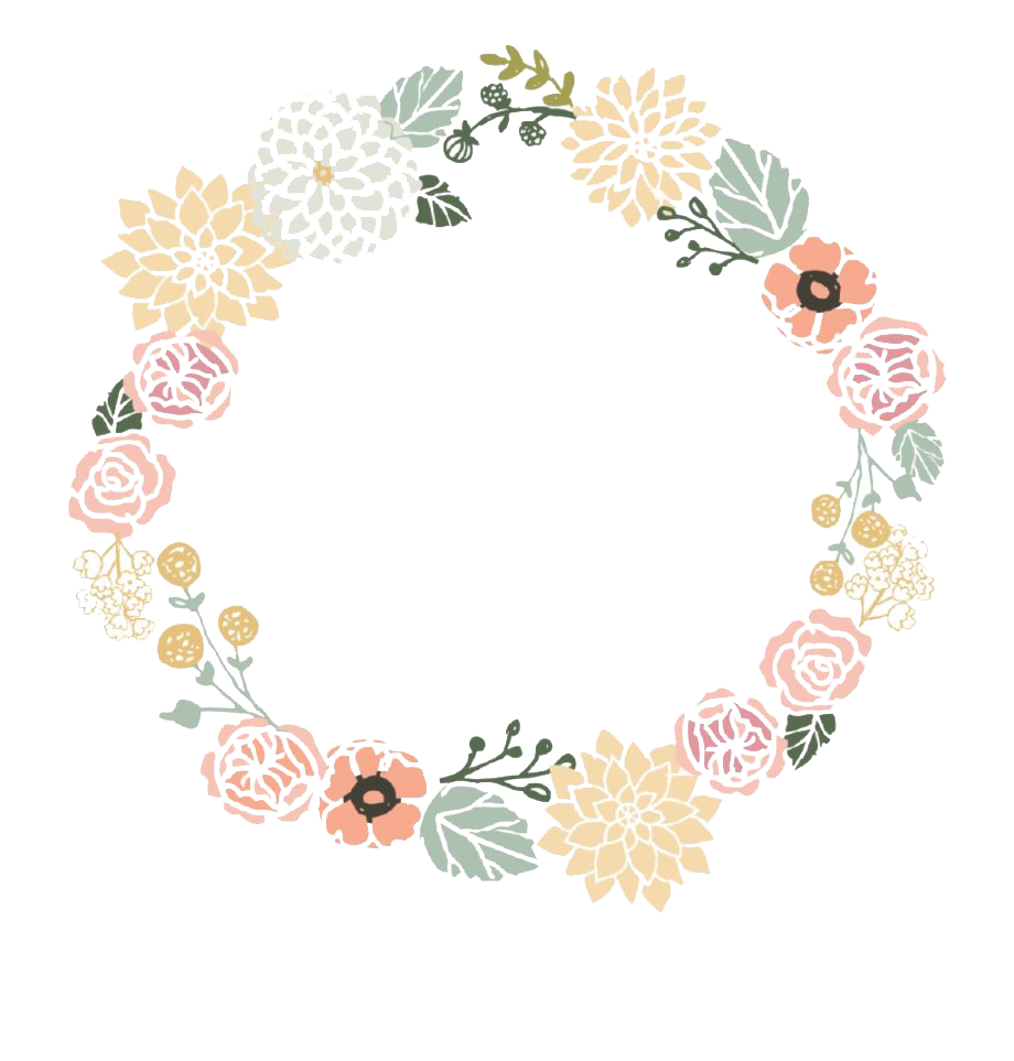 Floral Vintage Round Southern Boundaries PNG