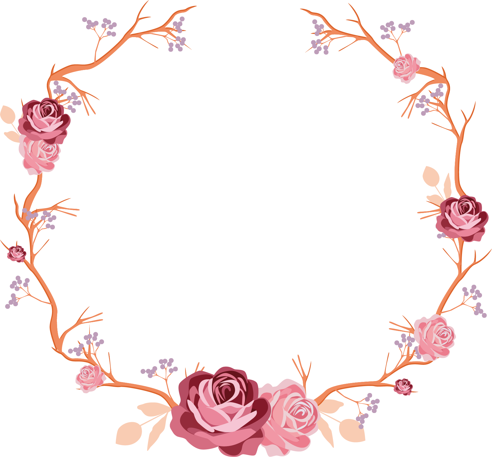 Painted Flower Rose Hand Faith PNG