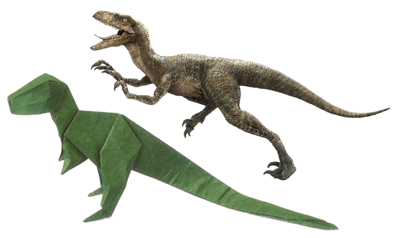 Fauna Origami Dinosaur Carnivore Drawing PNG