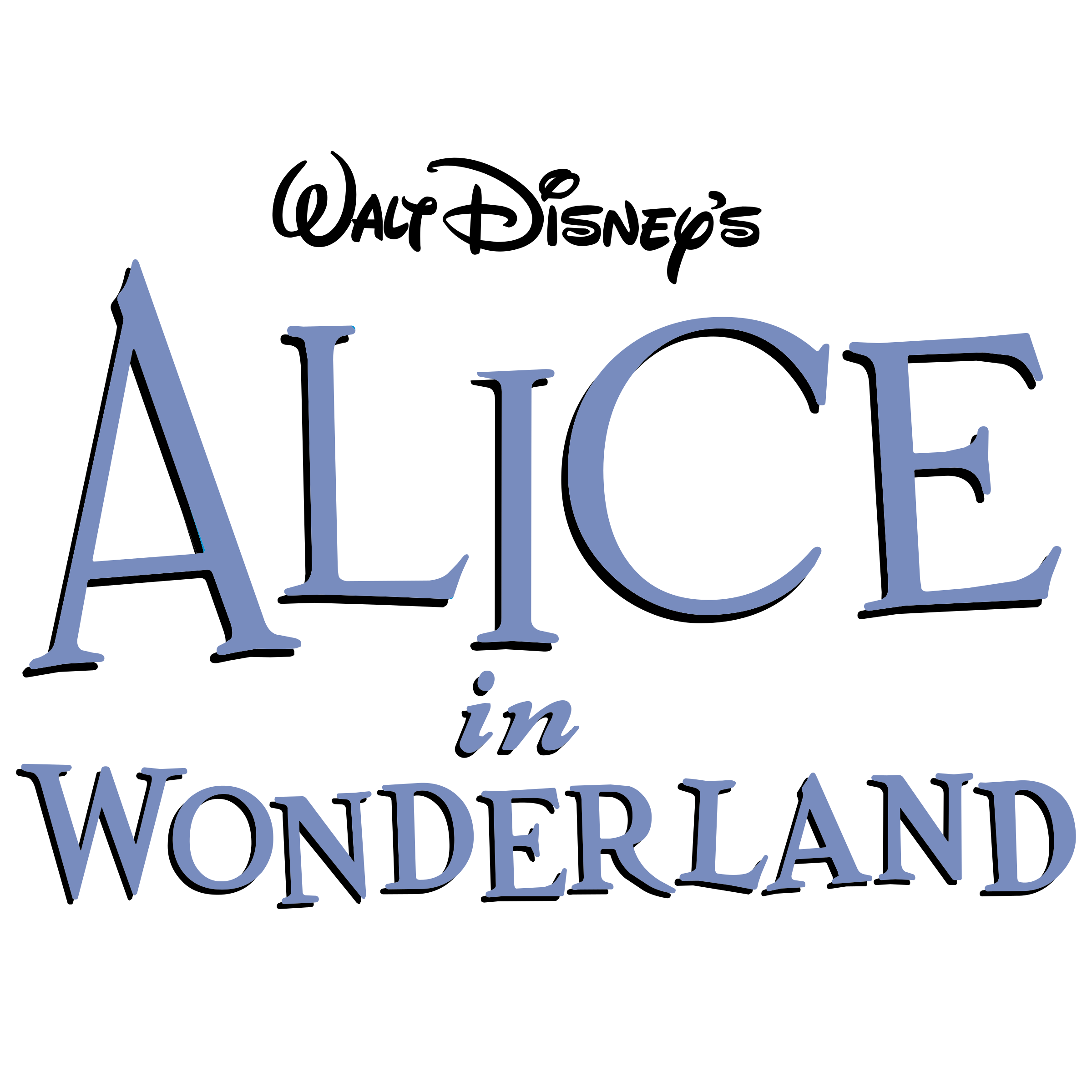 Cartoon Wonderland Alice Logo PNG
