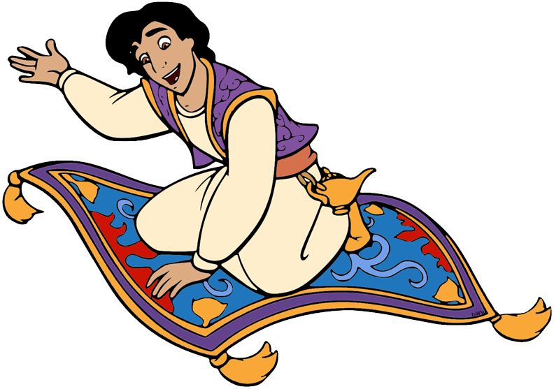 Aladdin Rogers Magic Cartoon Carpet PNG