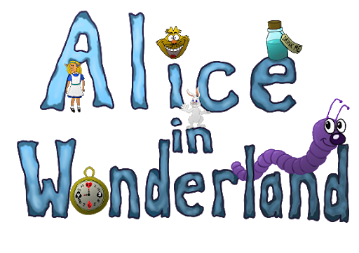 Wonderland Cartoon Logo Alice PNG