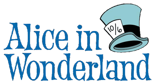 Cartoon Alice Wonderland Logo PNG