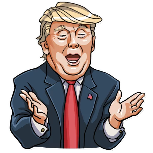 Politician Trump Laughter Outflank Sticker PNG