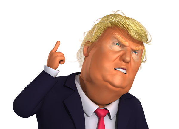 United Donald States Caricature Forehead PNG