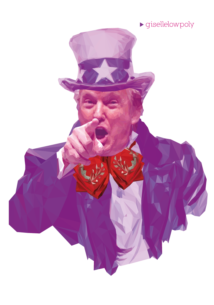 Uncle States Sam Muster Purple PNG