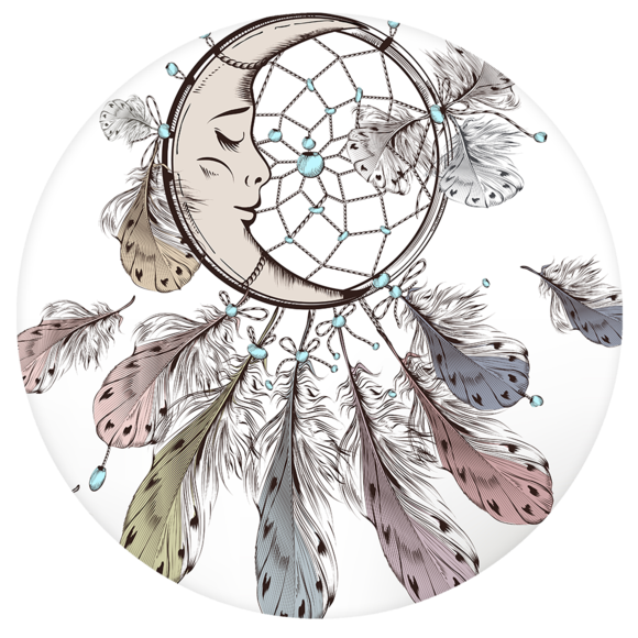 Circle Feather Idol Tree Duvet PNG