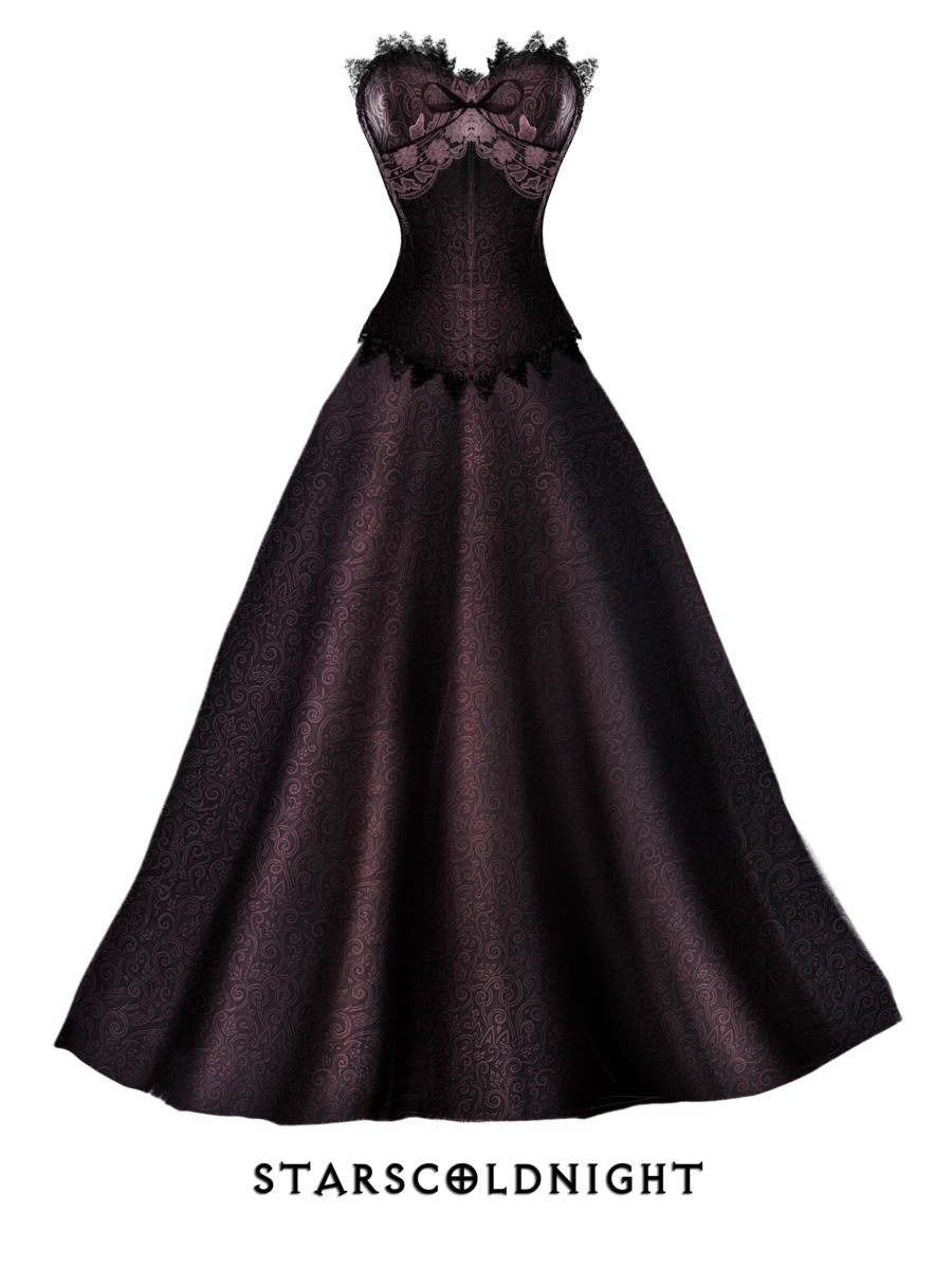 Raven Dress Gown Primp Fashionable PNG