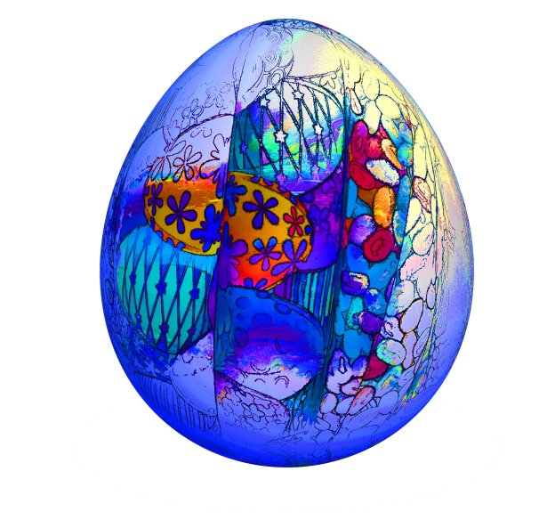 Egg Holiday Easter Doomsday Blue PNG