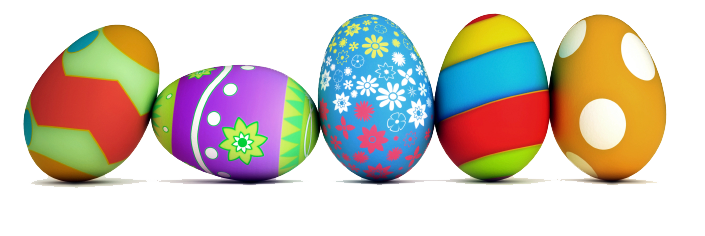 Christian Holidays Colorful Eggs Easter PNG