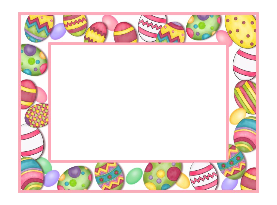 Border Thanksgiving Holidays Easter Eggs PNG