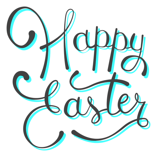 Word Logo Easter Happy Holidays PNG