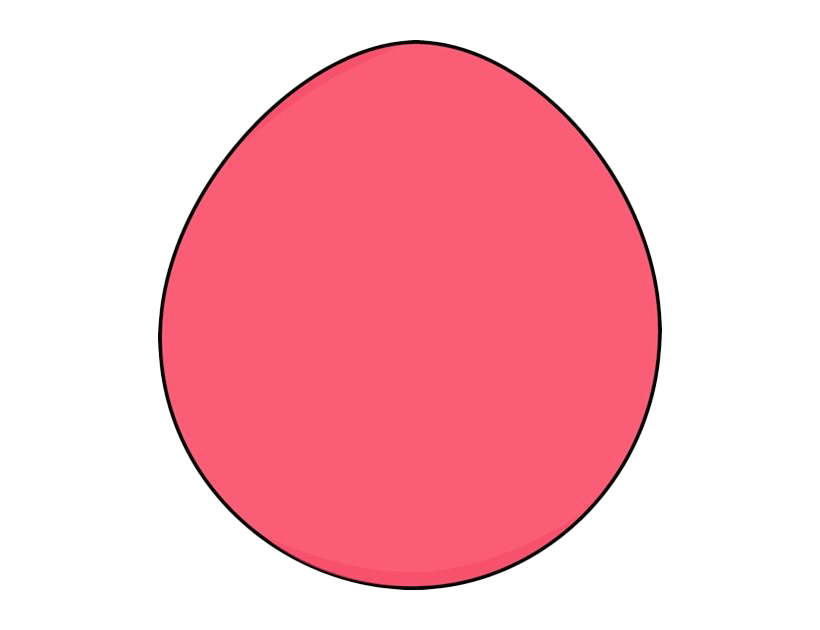 Easterly Plain Holidays Egg Pink PNG