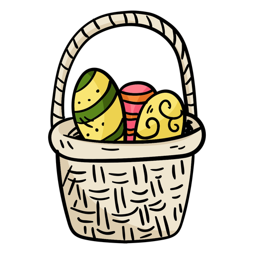Holiday Basket Easter Holidays Vector PNG