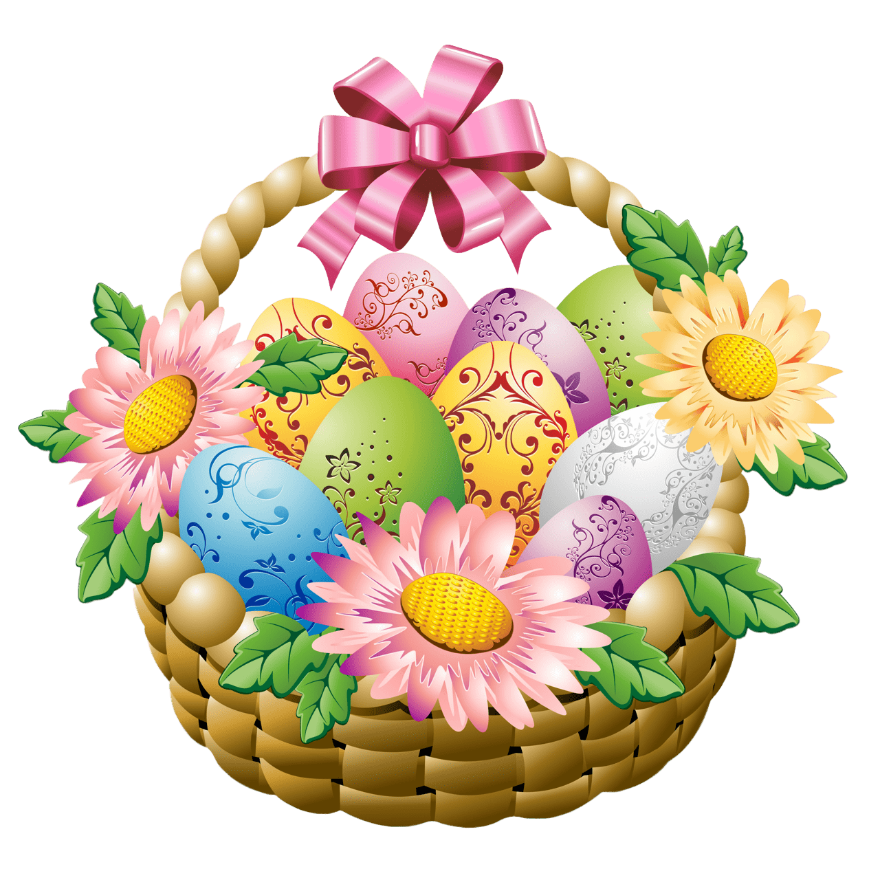 Resurrection Holidays Hols Egg Basket PNG