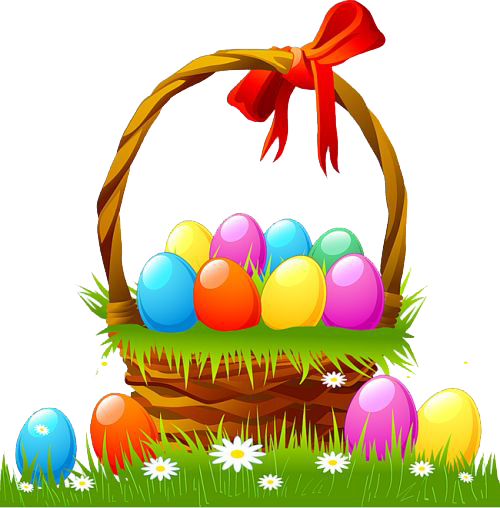 Basket Easter Cheer Cards Gifts PNG