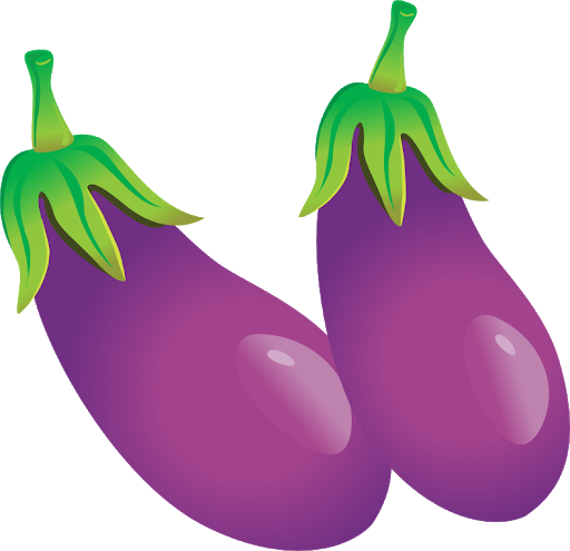 Vector Eggplant Peppers Radishes Garlic PNG