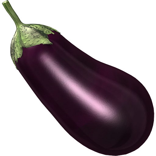 Kale Brinjal Single Eggplant Unpeeled PNG