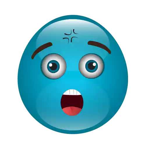 Blue Miscellaneous Emoji Cute PNG