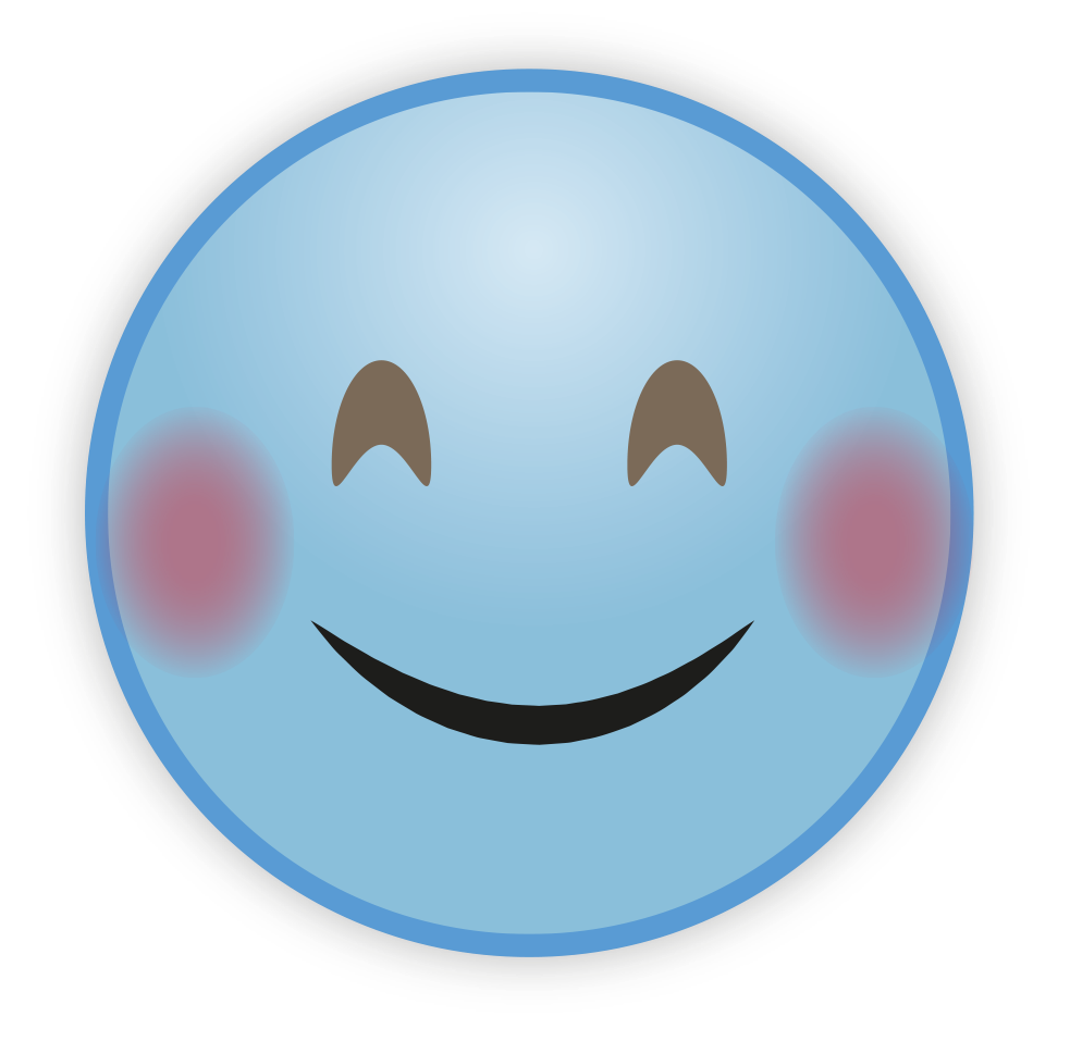 Emoji Cute Sky Blue Miscellaneous PNG