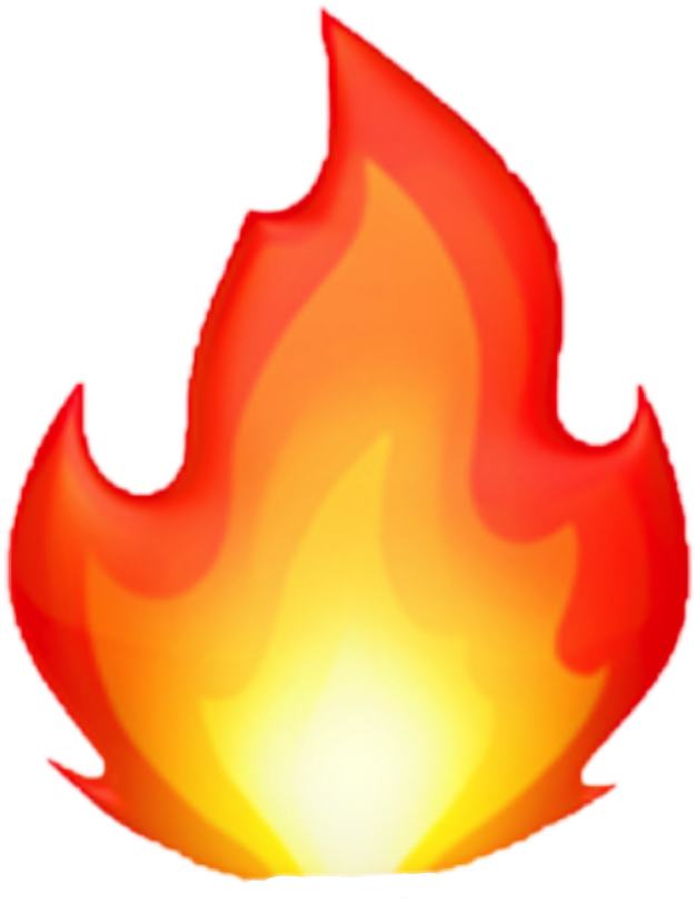 Orange Symbol Emoji Fire Iphone PNG