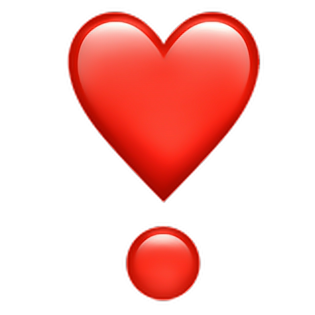 Whatsapp Exclamation Emoji Heart Mark PNG