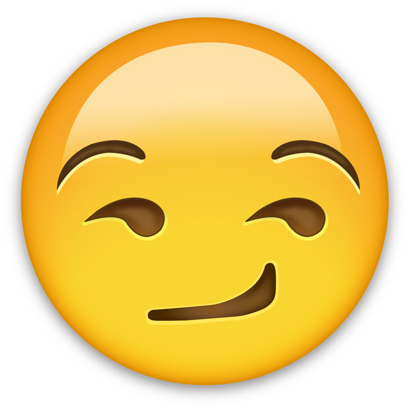 World Emoji Smirk Smiley Smile PNG