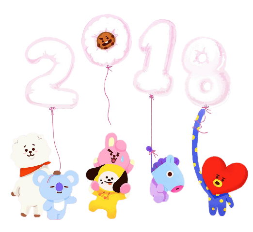 Others Bt21 Bts Line Balloon PNG