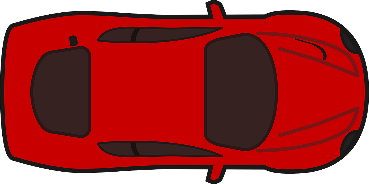Cars Ferrari Vector View Top PNG