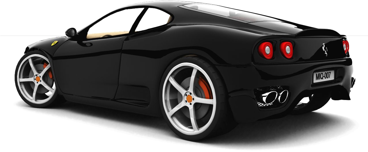 Black Car Matte Wolf Ferrari PNG