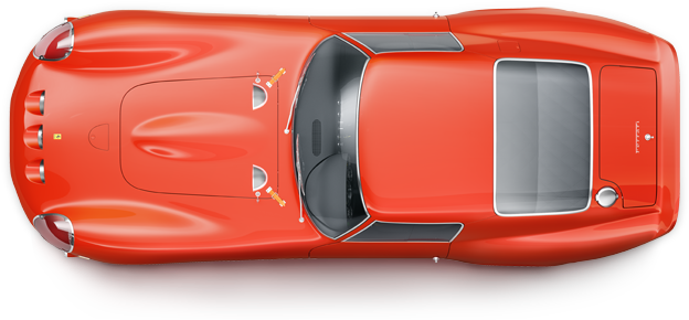 Ferrari Top View Cars Toy PNG
