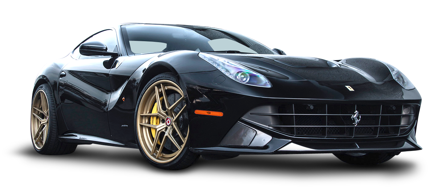 Black Car Cars Ferrari PNG