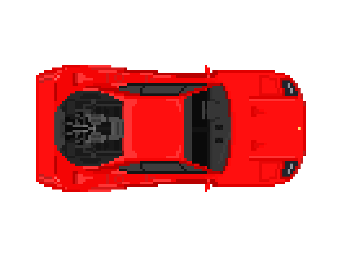 Top Ferrari Pixel View Cars PNG