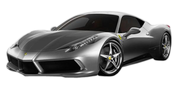 Ferrari High Silver Black Quality PNG