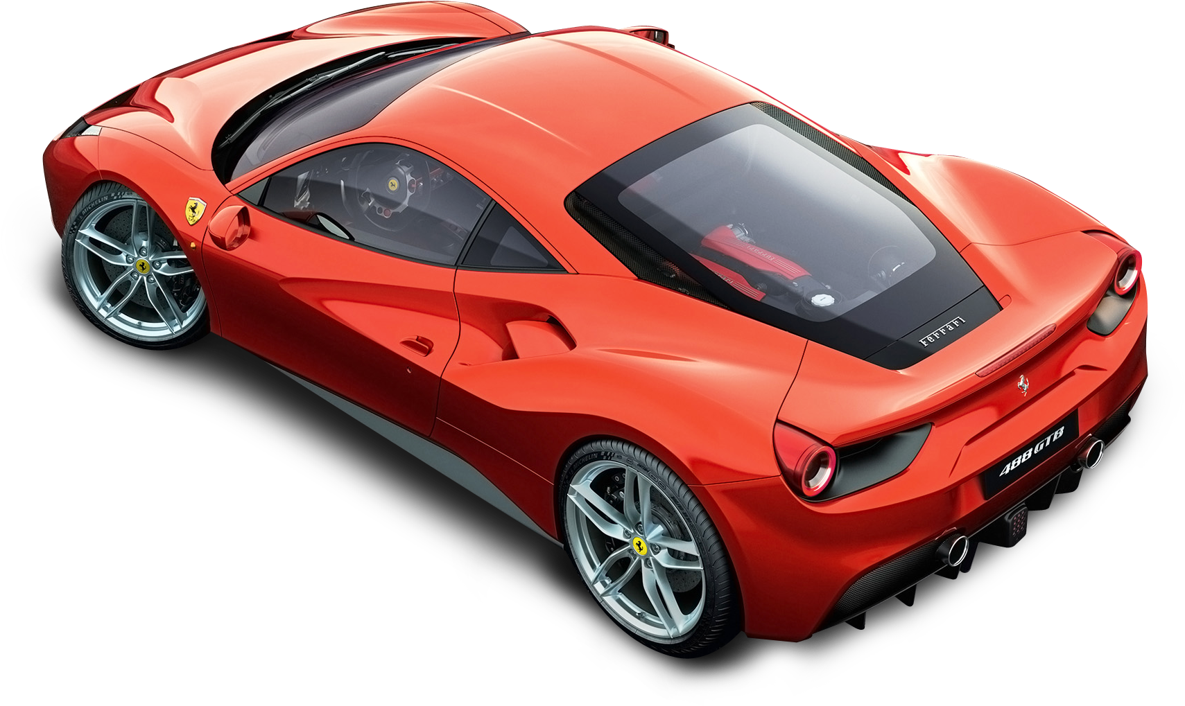 Red Ferrari Cars PNG
