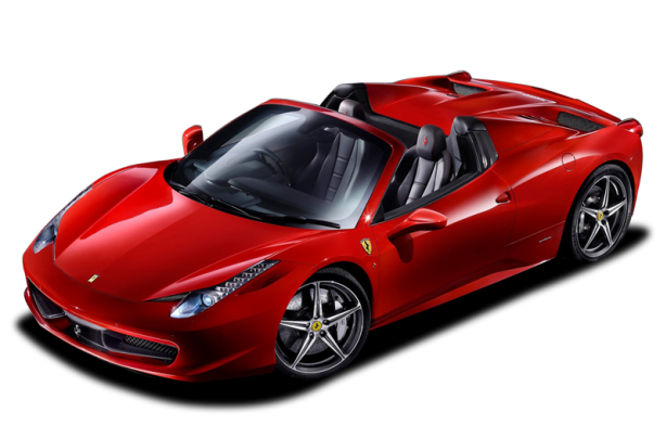 Side Ferrari Red View Cars PNG