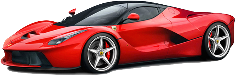 Red Cars View Ferrari Side PNG