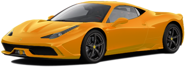 Ferrari Side Cars View Yellow PNG