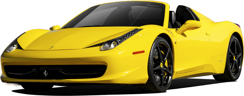 Cars Superfast Ferrari Yellow PNG