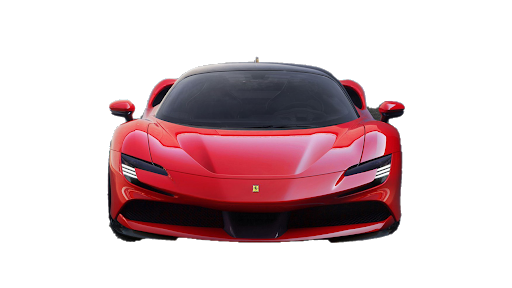 Red Front View Ferrari Cars PNG