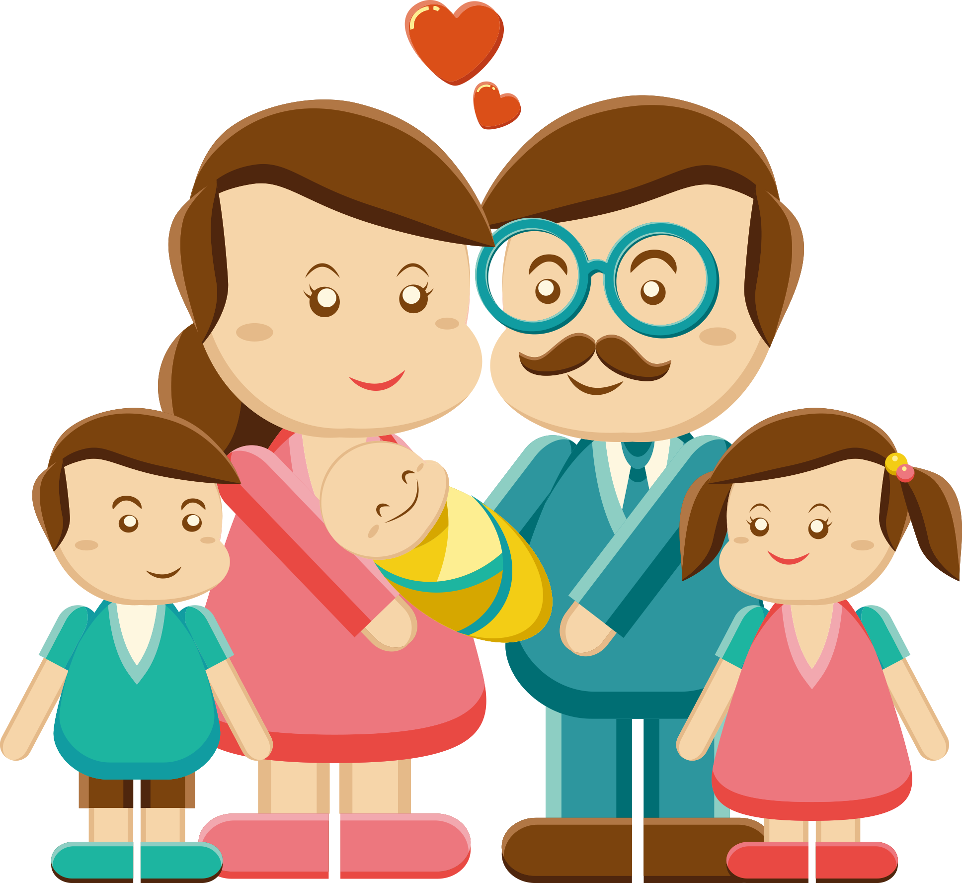 Glass Family Professional Father Mother PNG