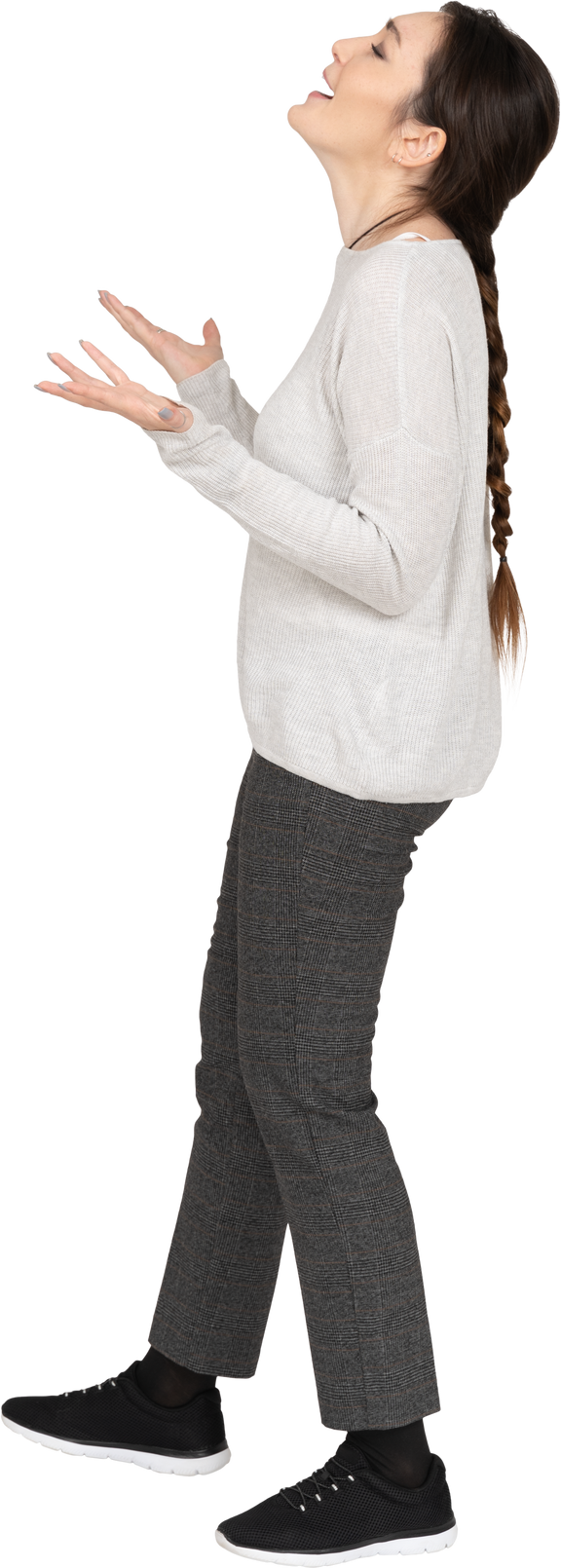 Young Woman Calisthenics Processing Laughing PNG