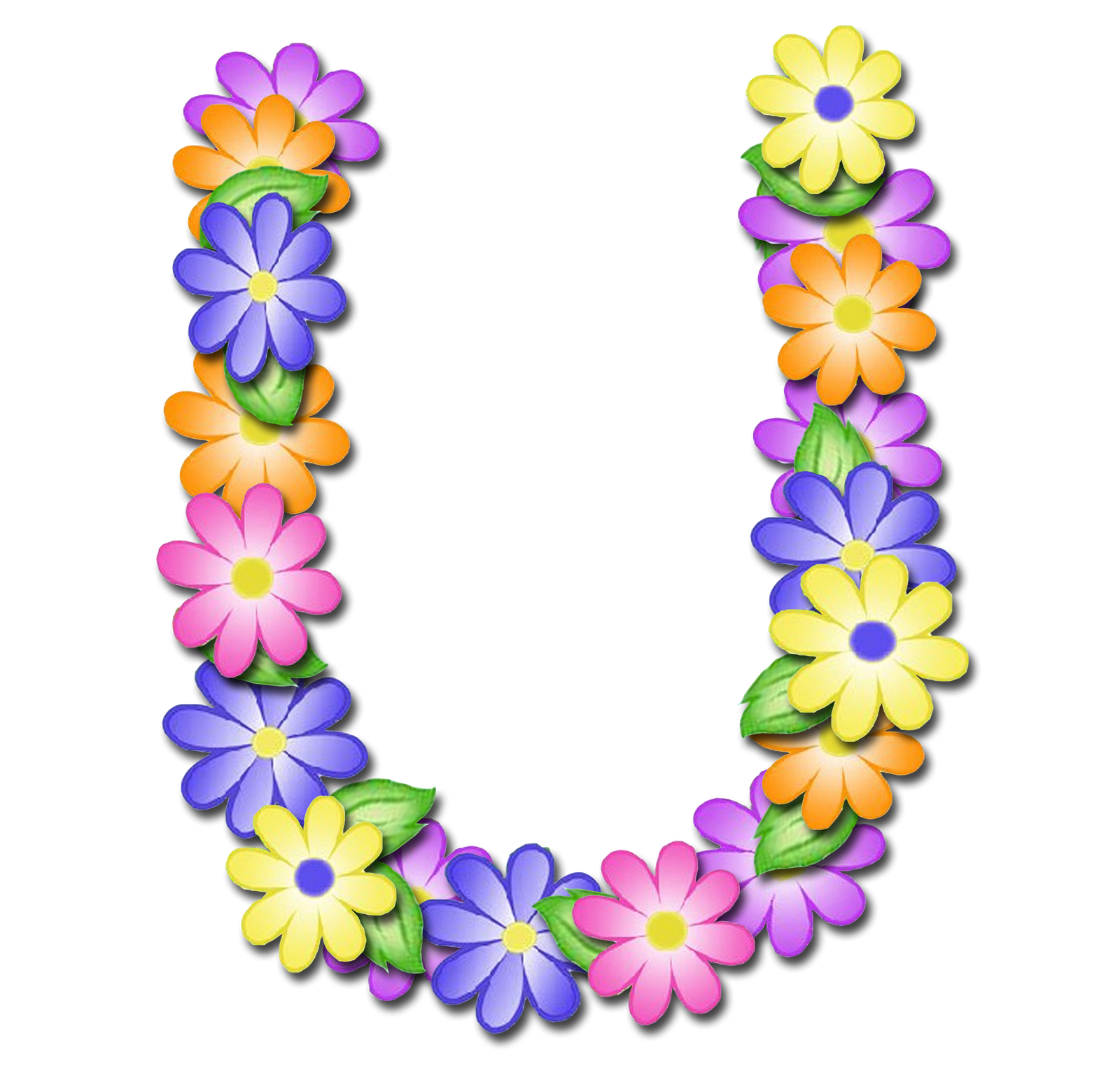 Floral Inflorescence Alphabet Flowering Patterned PNG