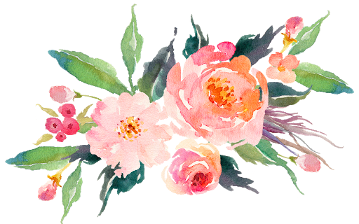 Iris Favor Watercolor Flower Art PNG