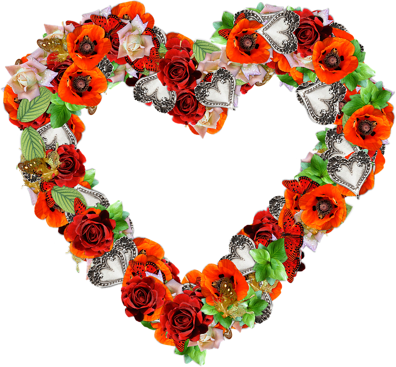 Florist Romantic Blossoms Nature Heart PNG