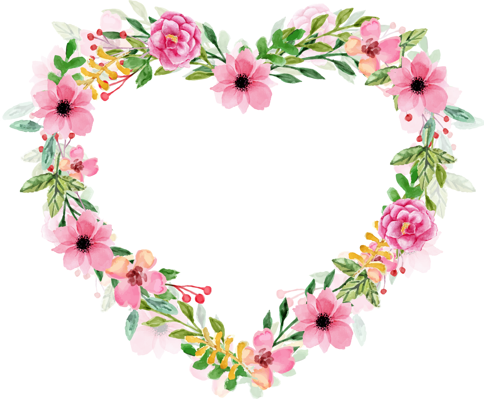 Romantic Wreath Posy Show Lotus PNG