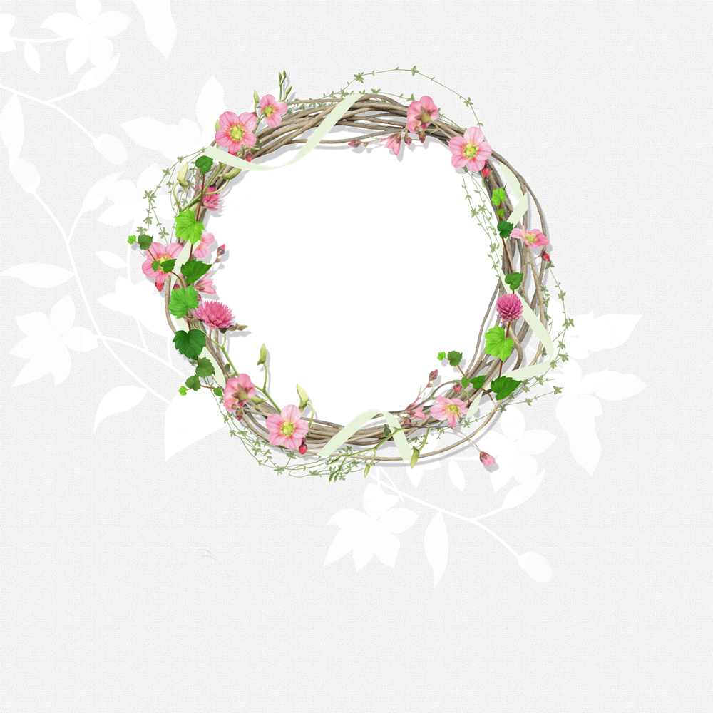 Flower Wreath Font Graphics Creative PNG